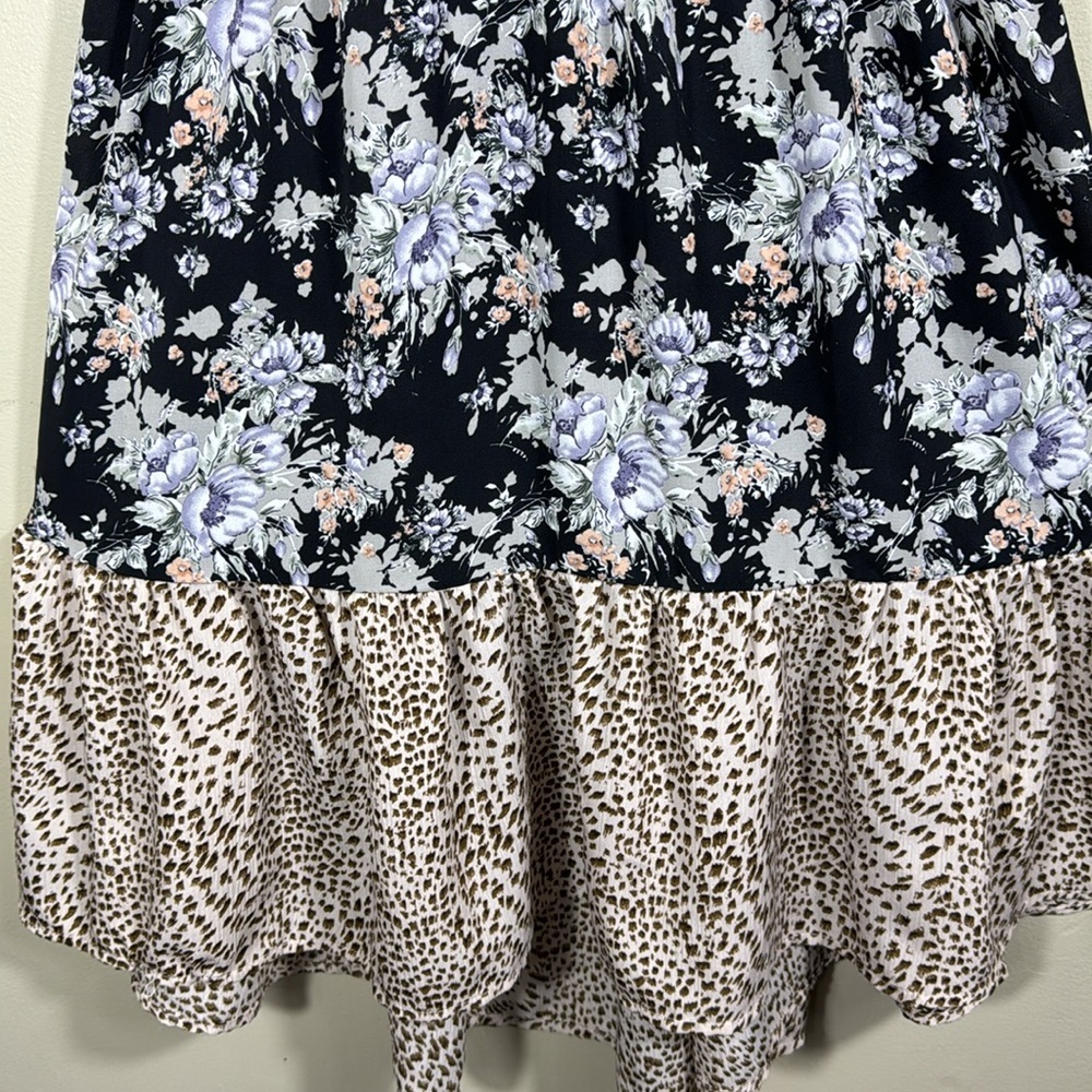 GiGiO Ruffle Sleeves Fall Design V-Neck Floral Summer Spring Dress Women's Sz S - Picture 3 of 8